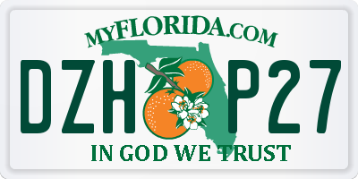 FL license plate DZHP27