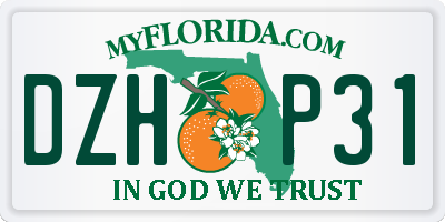 FL license plate DZHP31
