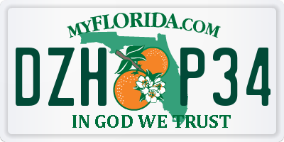FL license plate DZHP34