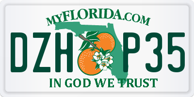 FL license plate DZHP35