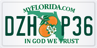 FL license plate DZHP36