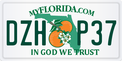 FL license plate DZHP37