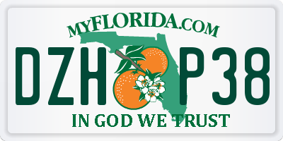 FL license plate DZHP38