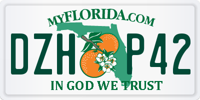 FL license plate DZHP42