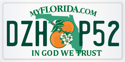 FL license plate DZHP52