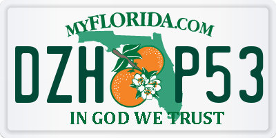 FL license plate DZHP53