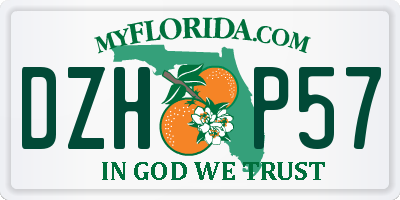FL license plate DZHP57
