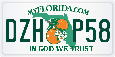 FL license plate DZHP58