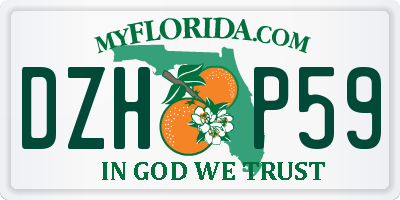 FL license plate DZHP59