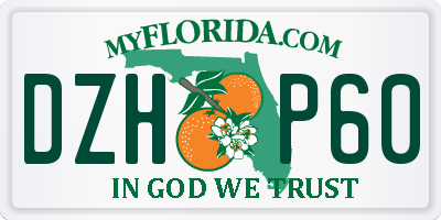 FL license plate DZHP60