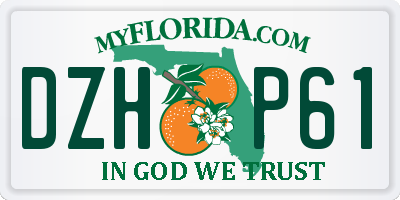 FL license plate DZHP61