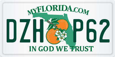 FL license plate DZHP62