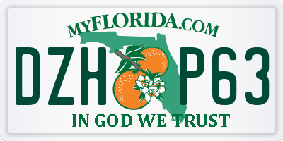 FL license plate DZHP63