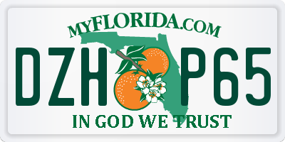 FL license plate DZHP65