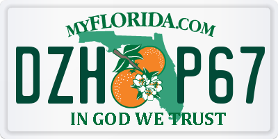 FL license plate DZHP67