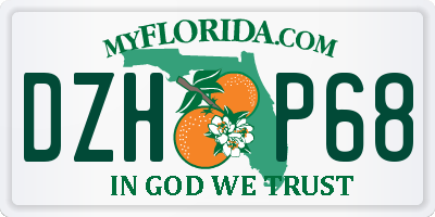 FL license plate DZHP68
