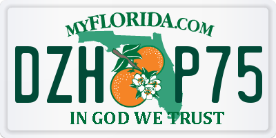 FL license plate DZHP75