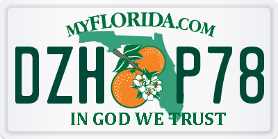 FL license plate DZHP78
