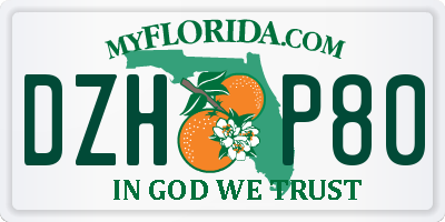 FL license plate DZHP80