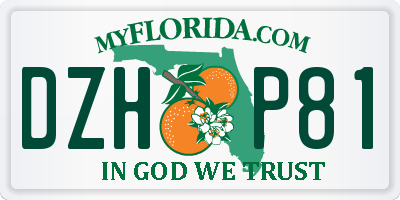 FL license plate DZHP81