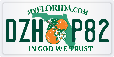 FL license plate DZHP82