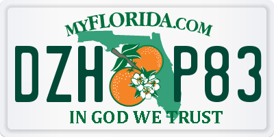 FL license plate DZHP83