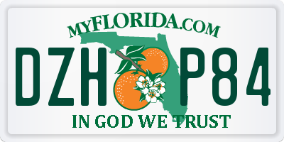 FL license plate DZHP84