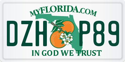 FL license plate DZHP89