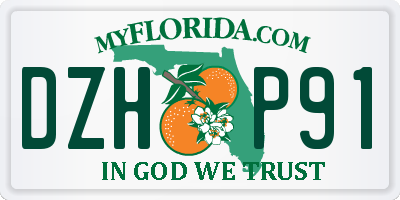 FL license plate DZHP91