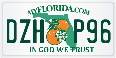 FL license plate DZHP96