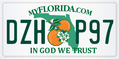 FL license plate DZHP97