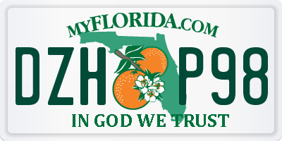 FL license plate DZHP98