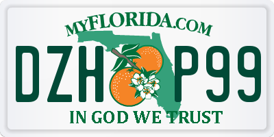 FL license plate DZHP99