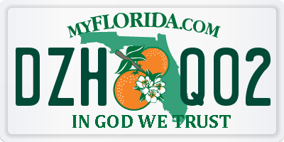 FL license plate DZHQ02