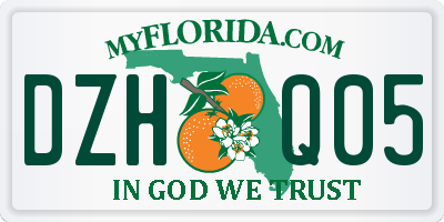 FL license plate DZHQ05