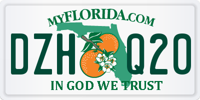 FL license plate DZHQ20