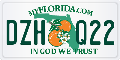 FL license plate DZHQ22