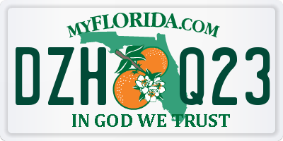 FL license plate DZHQ23