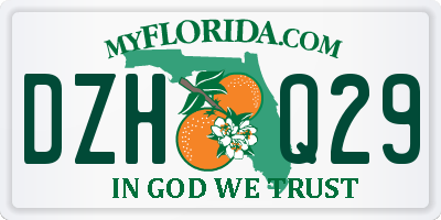 FL license plate DZHQ29