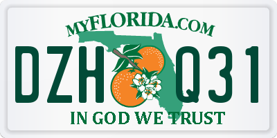 FL license plate DZHQ31