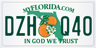 FL license plate DZHQ40