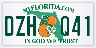 FL license plate DZHQ41