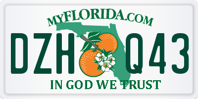 FL license plate DZHQ43