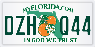 FL license plate DZHQ44