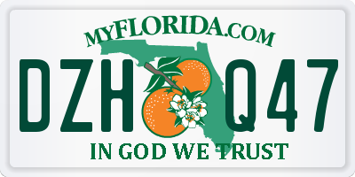 FL license plate DZHQ47