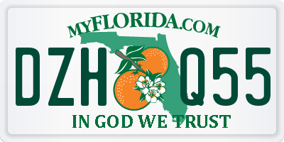 FL license plate DZHQ55