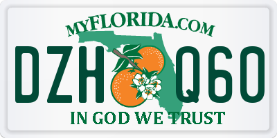 FL license plate DZHQ60