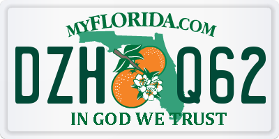 FL license plate DZHQ62