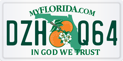 FL license plate DZHQ64