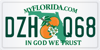 FL license plate DZHQ68
